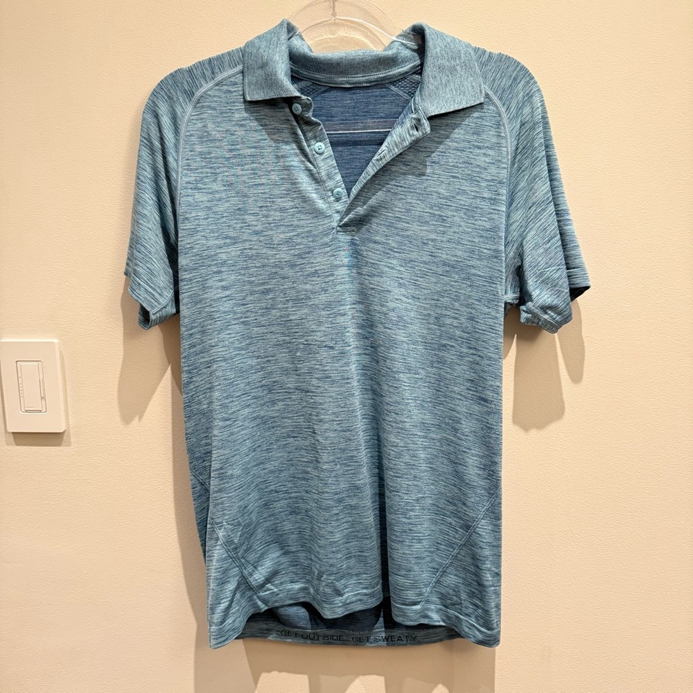 Lululemon Metal Vent Tech Polo Shirt Blue / Teal Size Small Men’s